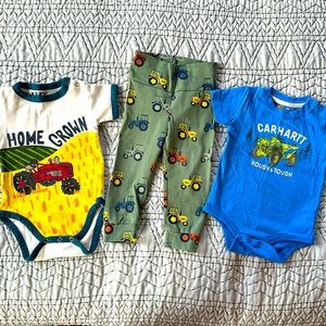 Tractor set boys 12m with Carhartt 4-wheeler tee